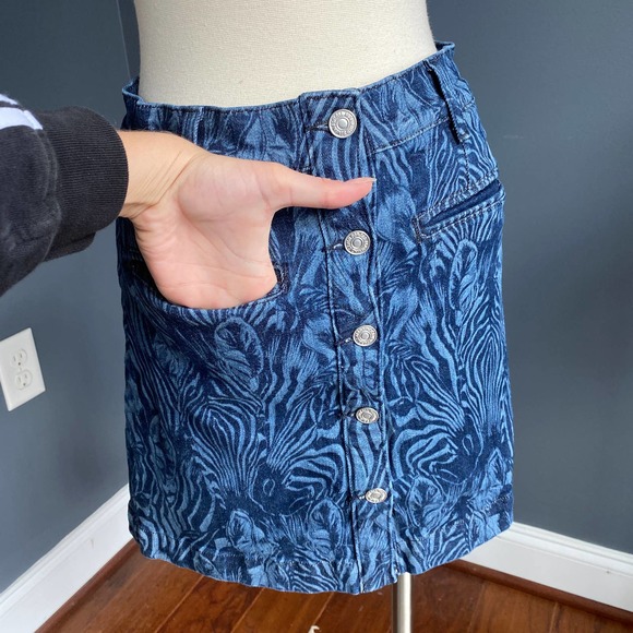 7 For All Mankind zebra print button front skirt - Picture 8 of 8